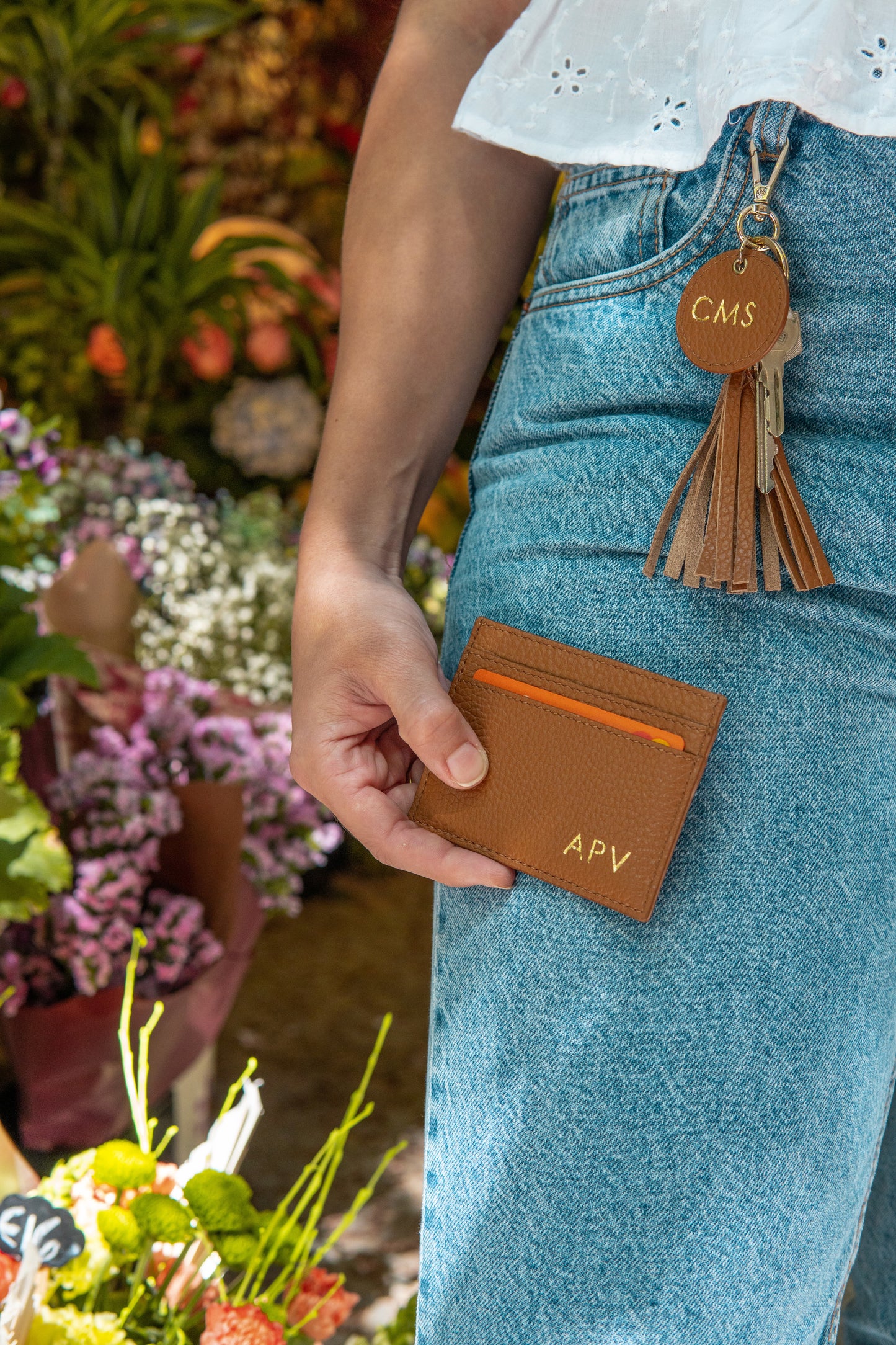 Pinewood card holder