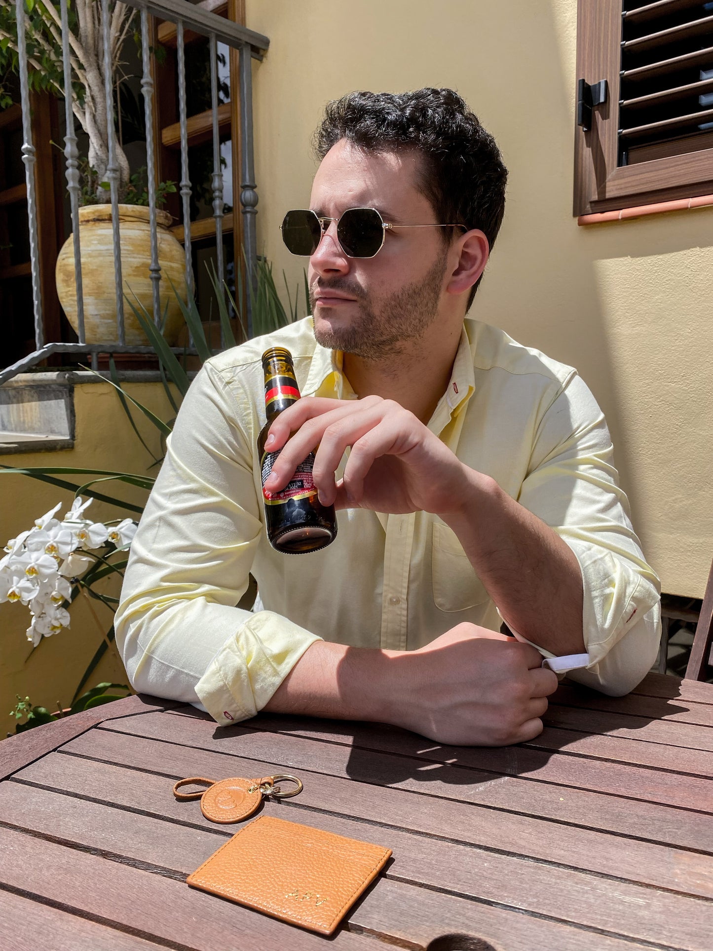 Pinewood card holder